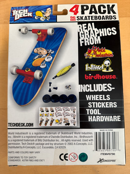 Vintage Tech Deck 96mm 4-Pack – Toys R Us Exclusive |World Industries Flame Boy | Sealed