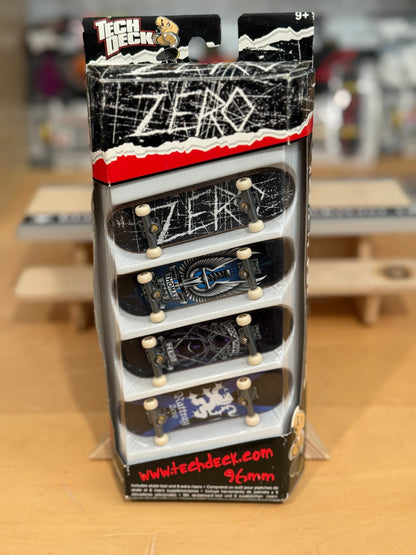 Vintage Tech Deck 96mm 4 Pack – Zero Skateboards Graphics | Sealed