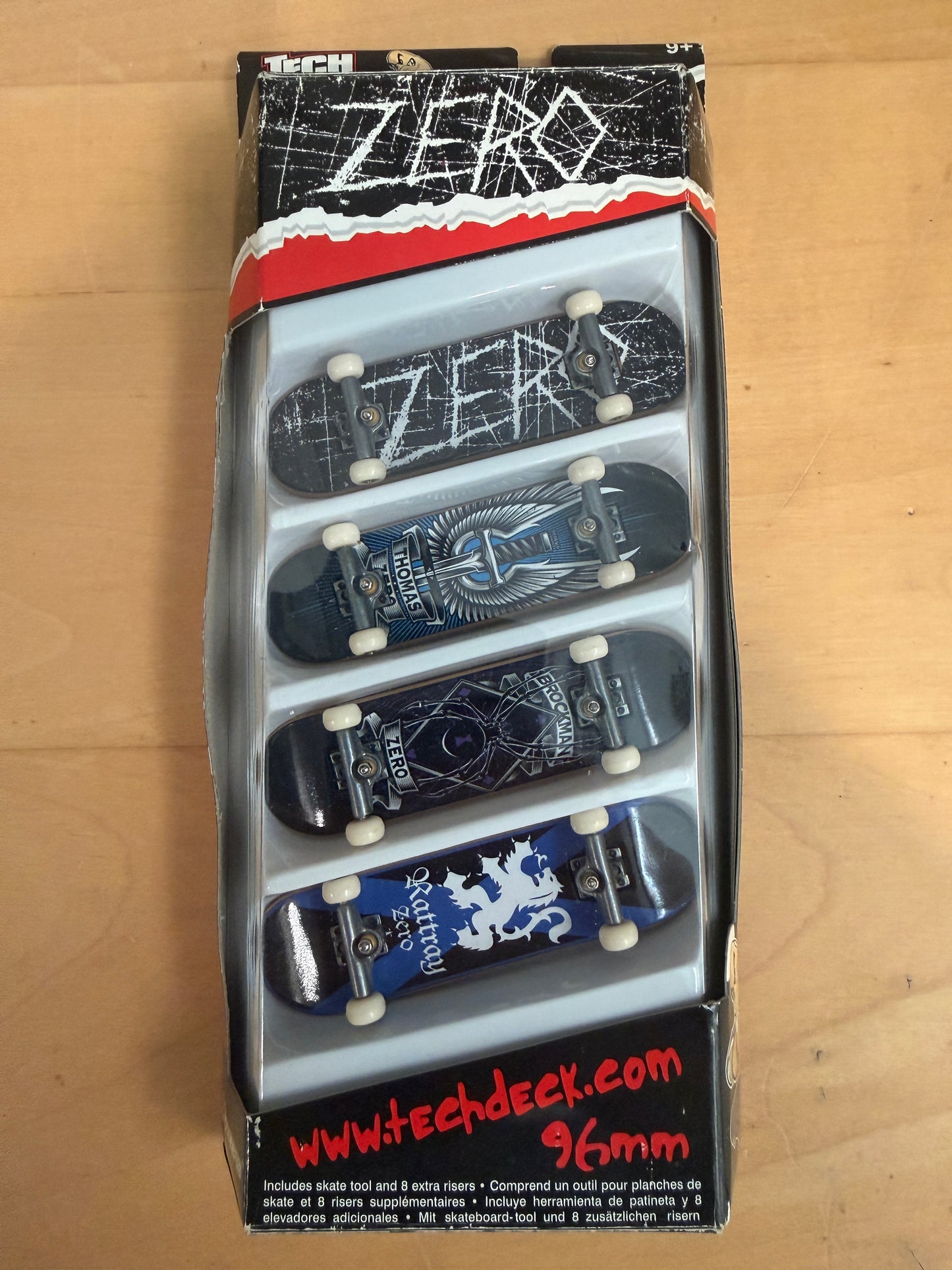 Vintage Tech Deck 96mm 4 Pack – Zero Skateboards Graphics | Sealed