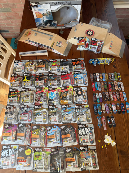 Vintage Tech Deck Lot 81 Fingerboards, Blackriver, Del Mar Pool, Handboard